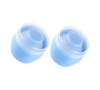 BESTYASH Set 2 Pezzi Puff per Talco Corpo Bambini e Neonati con Scatole di Stoccaggio Blu in Pp e Morbido Fluff, Comodo per Distribuire Polvere su Corpo