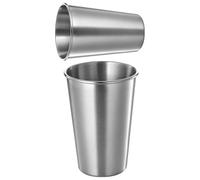 BESTYASH Set 2 Tazze da Birra in Acciaio Inox 350ml e 170ml senza Manico, Tazze Multifunzionali per Birra, Tè e Bevande, Design Antiscivolo per Uso Domestico e Ufficio Riutilizzabile