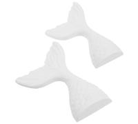 BESTYASH Set 2pezzi Coda di Pesce in Gesso Bianco Decorazione Multifunzionale Elegante per Matrimoni e Occasioni Speciali come Accessori per Photobooth