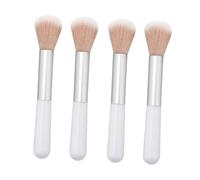 BESTYASH Set 4 Pennelli Trucco Donna per Fondotinta Fard e Cipria Fibre Sintetiche Pennelli Multiuso Compatti per Contouring e Viaggi