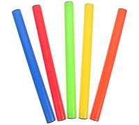 BESTYASH Set 5 Pezzi Festa Scuola Decor Bastoni da Staffetta Leggeri in Plastica, Design Semplice e Antiscivolo per Gare di Corsa e attività Sportive Scolastiche