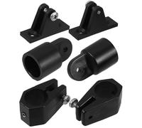 BESTYASH Set 6 Pezzi Supporti Fissaggio Bimini Top per Barca Cerniere Scorrevoli in Plastica Nero, Facile Installazione e Uso Versatile per Coperture Yacht Stili Multipli