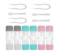 BESTYASH Set da Viaggio per Lenti a Contatto con Custodia in Plastica e Kit Strumenti Portatile, 3 Colori Assortiti (grigio, Azzurro, Rosa), Custodia Igienica per Uso Esterno e Rimozione
