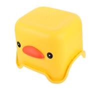 BESTYASH Sgabello Per Bambini Portatile in Plastica Design Papera Gialla, Mini Sgabello Da Cucina e Bagno, Seduta Comoda e Robusta Per Camera Da Letto e