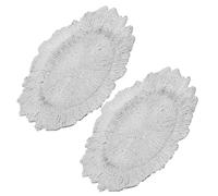 BESTYASH Sottopiatti Vintage Argento in Plastico 2 Pezzi, Design Americano Retrò Irregolare, Leggero e Decorativo per Matrimonio e Feste Indoor Riutilizzabile