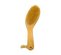 BESTYASH Spazzola da Bagno e Cordino per Appendere a Forma di Coscia di Pollo con Setole di Media Durezza Manico Curvo in Legno per Massaggio e Rimozione della Pelle Morta