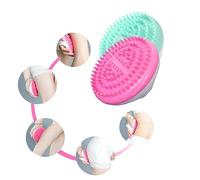 BESTYASH Spazzola Massaggiatore Anticellulite Corpo 2 Pezzi Manico Ergonomico in Tpr e Abs per Massaggio Completo e Trattamento Snellente Donna