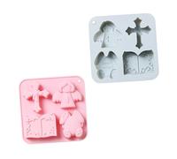 BESTYASH Stampi in Silicone per Dolci Pasqua 2 Pezzi, Stampo Antiaderente per Torte e Cioccolatini, Resistente Alte Temperature, Utensili Creativi per Cucina e Home Bakeware