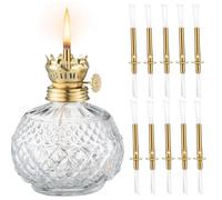 BESTYASH Stoppini Lampada Kerosene Oro 10 Pezzi in Lega e Fibra per Illuminazione ed Esperimenti con Stabilità di Combustione