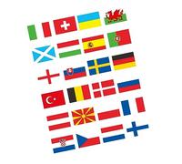 BESTYASH Striscione 24 Bandiere Nazionali a Per Coppa Di Calcio Decorazioni Colorate Per Feste e Bar Leggero e Resistente 20x28cm