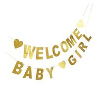 BESTYASH Striscione di Benvenuto per Ragazzo Ragazza Ragazza Decorazione per Shower Striscione Appeso per Feste di Compleanno Lettere Chiare e Design Distintivo per Occasione