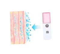 BESTYASH Strumento idratante dispositivo di raffreddamento della nebbia facciale piroscafo portatile spruzzatore facciale rosa