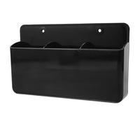 BESTYASH Supporto da Parete per Telecomando TV e Condizionatore Organizer da Parete Autoadesivo con 3 Scomparti Scatola Portaoggetti Compatta per Ventilatore e Controller Multimediali