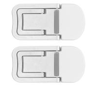 BESTYASH Supporto per Laptop Regolabile da Scrivania in Abs Argento, Design Salvaspazio Regolazione Multiangolo, Pieghevole e Portatile, per Casa e Ristoranti, 1 Paio