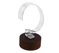 BESTYASH Supporto Per Orologi Legno Di Noce e Acrilico Nero Espositore Multifunzionale Per Gioielli e Bracciali Design Elegante Per Scrivania e Vetrina Per Organizzare Orologi e Accessori