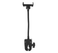 BESTYASH Supporto per Telefono a Collo D’oca Morsetto, Rotazione 360° | Metallo Nero Robusto, Clip Antiscivolo, Tubo Flessibile 21cm per Bici Elettrica e Attrezzatura Fitness