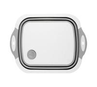 BESTYASH Tagliere Pieghevole Multifunzionale in Materiale Ecologico Cestello Scolapiatti Integrato, Design Salvaspazio, per Cucina Interna e Attività All’aperto come Campeggio e Viaggi, 1