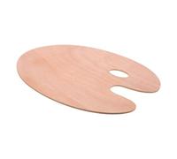 BESTYASH Tavolozza in Legno Ovale per Pittura con Foro per Pollice, Facile da Pulire e Versatile, per Miscelare Gouache e Acrilici per Artisti