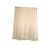 BESTYASH Tende Doppie Sovrapposte Beige Stelle Traforate in Poliestere, Oscuranti e Resistenti, per Decorare Finestre di Casa Tocco Elegante e Confortevole
