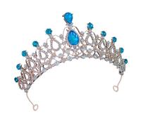 BESTYASH tiara con di cristallo diademi per ragazze figli della Tiara di compleanno decorazione della testa della ragazza Tiara Lega di zinco Sky-blue