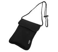 BESTYASH Travel Security Pouch in Nylon Nero con Blocco RFID, Organizer Documenti e Porta Cellulare, Borsello da Collo con per Uomini e Donne di Lavoro