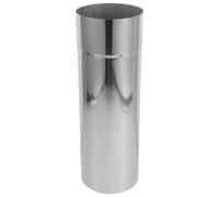 BESTYASH Tubo Fumaria Dritto in Acciaio Inox per Riscaldamento Rurale e | Argento, Ventilazione Efficiente, Riduce Interno, Cenere e Polvere, Uso Domestico per Riscaldamento