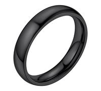 Bestyle Anelli Uomo Neri Anello Nero Donna Anello Acciaio Inossidabile Donna Misura 25 4mm Nero con Confezione Regalo