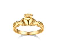 Bestyle S925 Anello Cuore Argento Classica Forma Irlandese Corona Proteggere il Cuore Incoronare con l'amore Donna Regalo Anello di Fidanzamento