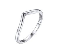 Bestyle Wishbone Anello Donna Argento 925, Anello Fede Nuziale dell'osso dei Desideri, Anelli Desiderio con Pietra, Regalo per Lei