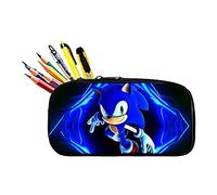 BESTZY S-onic Astuccio Portapenne, S-onic Grande Portamatite capacità 3D Matita Case Astuccio Scuola Portapenne Astuccio Ufficio Cartoleria Forniture Organizer Portapenne Cosmetic Bag Storage Sacco