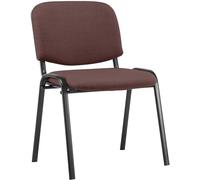 CLP Sedia Ospite Ken Imbottita I Sedia Attesa In Stoffa I Sedia Impilabile Carico Max 120 KG I Sedia Classica Telaio In Metallo Colore:marrone
