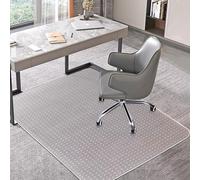 BesWin Tappetino per sedia da ufficio 90 x 120 cm, in plastica trasparente, protezione per moquette a pelo basso, spessore 2,2 mm, antiscivolo, per pavimenti in moquette, facile scorrimento e piatto