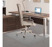 BesWin Tappetino per sedia da ufficio per pavimenti in moquette a pelo basso, 90 x 120 cm, in PVC, antiscivolo, a punta, resistente, impermeabile, facile scorrimento