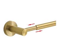 BESy SUS304, barra portatovaglioli da bagno regolabile da 40 a 72 cm, in acciaio inox, supporto da parete con viti, barra portasciugamani stile hotel, oro spazzolato