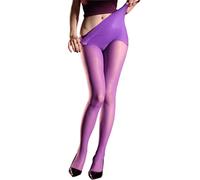 BESYFAY Collant da uomo senza cuciture a 360°, in nylon altamente elastico, lucido, con guaina per il pene, viola (guaina aperta), Taglia unica
