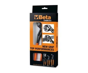 Beta 010480923 Set 3 pinze Poligrip regolabili a cerniera chiusa 1048N/D3