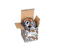 Beta 11202A - Dischi lamellari abrasivi per smiragliatrice con tela abrasiva allo zirconio con lamella doppia e supporto in plastica, 10 unità, diametro 115 mm, grana 80 e foro da 22,23 mm