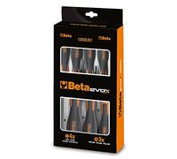 Beta 1203E/D5 - Set 5 Giraviti Evox Intaglio e Phillips, Acciaio Cromato Punta Nera, Impugnatura Bi-materiale Ergonomica, Misure 3-150 mm - Utensili Professionali
