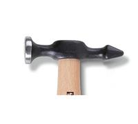 MARTELLO CON TESTA TONDA CONVESSA E PENNA ORIZZONTALE MANICO IN LEGNO ART. 1359T
