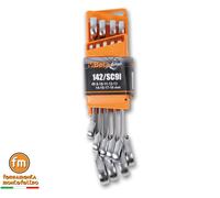 Beta 142/SC9I - Set di 9 Chiavi Combinate a Cricchetto con Supporto Compatto