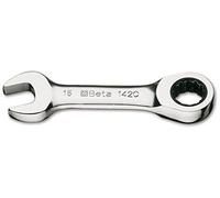 Beta 142C 9 - Chiavi combinate a forchetta e poligonale diritte a cricchetto cromate