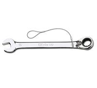 Beta 142HS 16 - Chiavi combinate a forchetta e poligonale piegata a cricchetto reversibile cromate H-SAFE