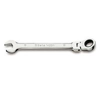 BETA 142SN 9 - Chiavi combinate a forchetta e poligonale diritte a cricchetto snodate cromate