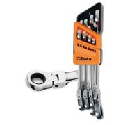 Beta 142SN/SC8 Serie di 8 Chiavi combinate a cricchetto snodate - 001420258