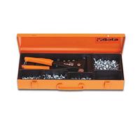 Rivettatrice 1742 con assortimento di 400 inserti filettati in acciaio art 1742/