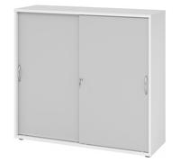 BETA 1753S | Armadietto con porte scorrevoli chiudibili a chiave | 3 altezze - Manico ad arco di metallo Bianco/Grigio