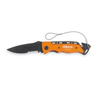BETA 1778SOS-HS - Coltello Soccorso Auto con Funzione Martello Frangicristallo e Tagliacinture di Sicurezza H-SAFE, con Clip, Custodia in Tessuto e Blocco Lama di Sicurezza