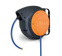 Beta 1900M12X15 - Avvolgitubo automatico per aria o acqua, struttura antiurto in plastica, tubo da 12x15 mm, supporto orientabile per uso professionale e domestico, lunghezza 15 metri