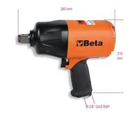 Beta 1928P - Avvitatore reversibile in materiale composito, doppio martello, leggero e bilanciato, comando a leva, 3 livelli di potenza, impugnatura antivibrazioni