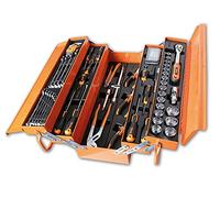 Beta 2120L-E/T91-I - Cassetta Porta Attrezzi In Metallo Con Set Di 91 Attrezzi Per La Manutenzione Generale, In Termoformato, Contiene: Chiavi A Bussola, Chiavi Maschio, Prolunghe, Pinze